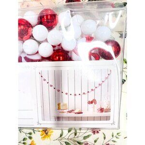 Christmas Peppermint Candy Garland 6 Ft White Red Holiday Decor Shiny